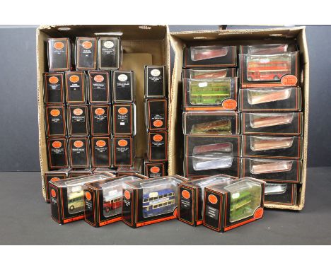 Over 50 boxed EFE Exclusive First Ediitons diecast model buses, diecast ex, boxes gd-vg overall 