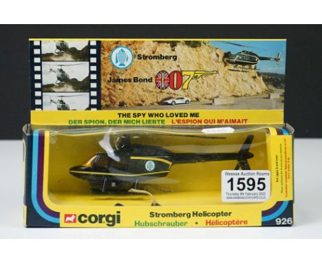 Boxed Corgi 926 James Bond 007 The Spy Who Loved Me Stromberg Helicopter diecast model, ex 