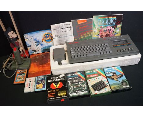 Retro Gaming - Sinclair ZX Spectrum + 2 console (in original polystyrene) with 1 x original joystick &amp; 7 x boxed games (A