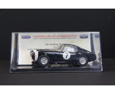 Autograph - Cased Carrera Hot Wheels 1/24 1960 Goodwood Tourist Trophy Winning Ferrari 250 GT/SWB slot car signed by Stirling