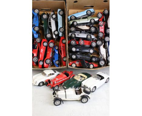 28 Mostly 1/18 scale diecast models, mainly Burago examples, also featuring Polistil and Road Signature, to include Burago 1/