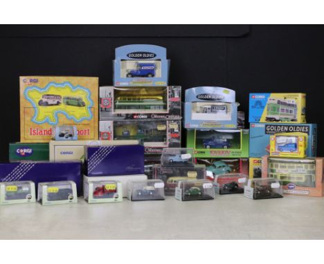 27 Boxed / cased diecast models, mainly Corgi examples, also featuring Oxford Diecast and Classix by Pocketbond, featuring Co