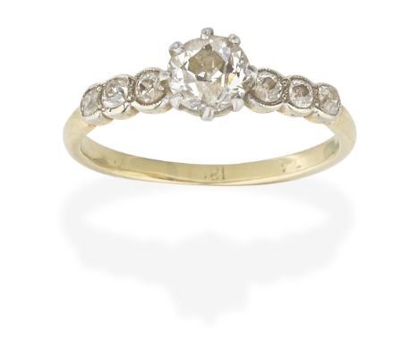 DIAMOND-SET RINGSet with brilliant-cut diamonds, diamonds approx. 0.80ct total, ring size approx. O, casedFor further informa