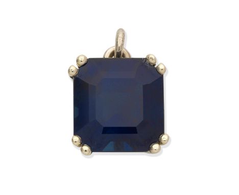 SAPPHIRE PENDANTThe step-cut sapphire weighing 7.85 carats, length 1.6cmFootnotes:The Gem & Pearl Laboratory: Geological occu