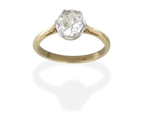 DIAMOND SINGLE-STONE RINGCushion-shaped diamond, diamond approx. 1.15cts, ring size approx. NFor further information on this 