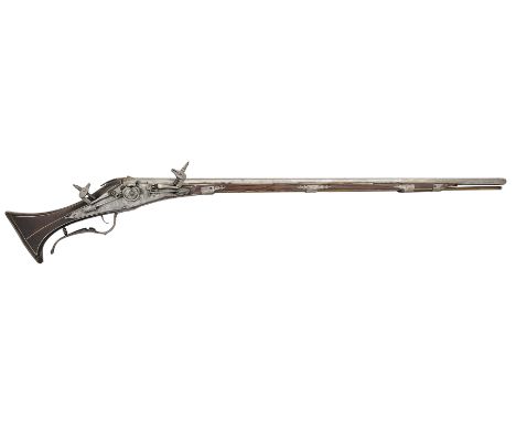 ‡ A 12 BORE ITALIAN WHEEL-LOCK MUSKET, LATE 16TH CENTURY with tapering octagonal barrel struck with a mark on the left of the