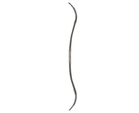 A NORTH INDIAN DECORATED STEEL BOW, 18TH/19TH CENTURY in two pieces joined at the robust grip by screws, reinforced terminals