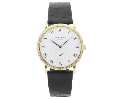 Patek Philippe Calatrava Clous de Paris, Gelbgold 18K, Referenz 3919, Durchmesser 33 mm, Gehäuse Gelbgold 18K, Zifferblatt we