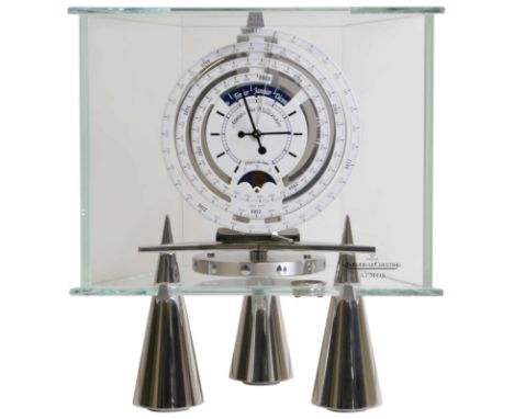 JAEGER LECOULTRE ATMOS DU MILLÉMAIRE, Glas Gehäuse mit konischen Metallfüssen, Herstellungsjahr ca. 2003, Gehäuse Glas, Ziffe
