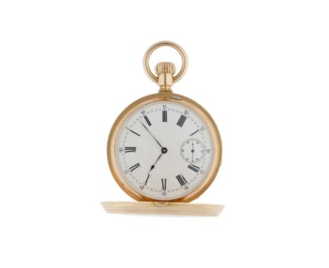 PATEK PHILIPPE Taschenuhr Savonette, Rotgold 18K und Emaille, Herstellungsjahr ca. 1875, Durchmesser 54 mm, Gehäuse Weisses E