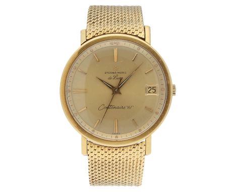 ETERNA Centenaire "61", Gelbgold 18K, Referenz 4178166, Durchmesser 35 mm, Gehäuse Gelbgold 18K, Zifferblatt gold mit Blockin