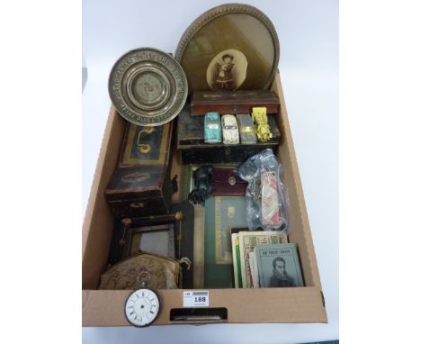 Hallmarked silver pocket watch,early 20th century photographs, old boxes, vintage model vehicles, postcards and other ephemer