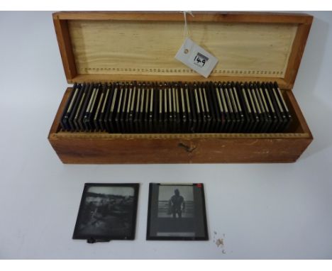Approx. 48 early 20th century Magic Lantern photograph slides - topographical views of Scarborough, the East Coast and Egypt 