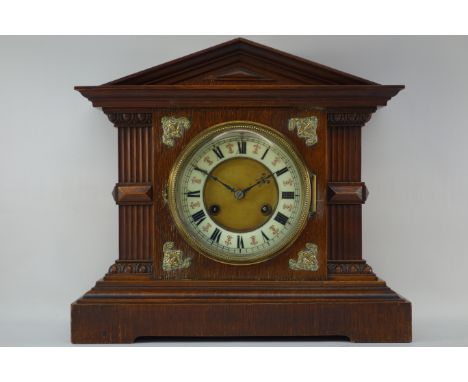 20th century oak mantel clock, oak architectural case, W37cm, H33cm
CLOCKS & BAROMETERS - as we are not a retailer, these ite