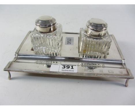 Hallmarked silver deskstand 