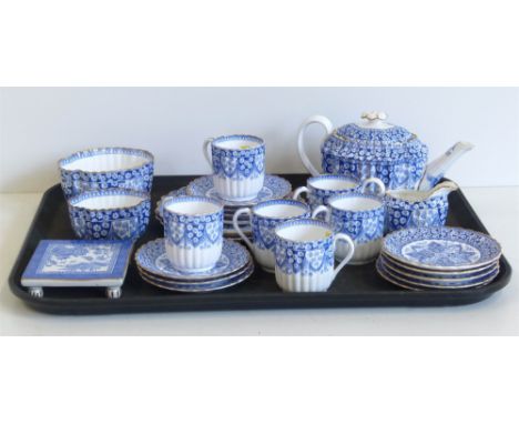 Spode blue patterned aesthetic tea/coffee service Condition reports are not available for this sale.