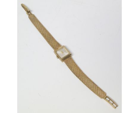 9ct gold Avia ladies' vintage wristwatch Condition reports are not available for this sale.
