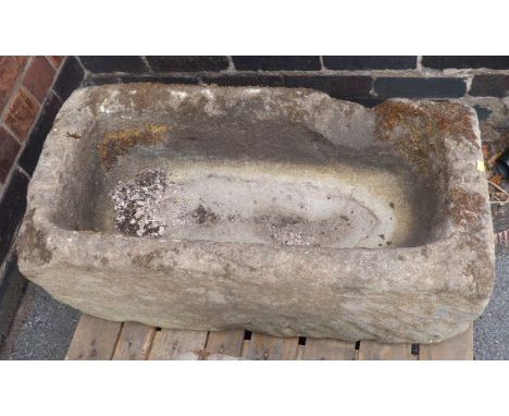A sandstone trough 77cm x 36cm x 27cm Condition reports are not available for this sale.
