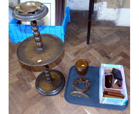 Smokers stand, tobacco barrels, pipe stand together with a collection of pipes, cigars, lighters etc Condition reports are no