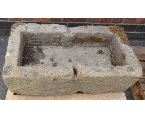 A sandstone trough 82cm x 45cm x 28cm Condition reports are not available for this sale.