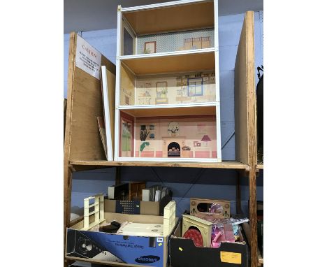 Shelf of Sindy accessories and Sindy House
