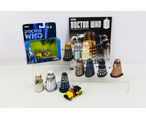 Eaglemoss - Corgi - A group of 10 'Dr.Who' Dalek figurines from the Eaglemoss / BBC Dr Who Figurine Set 'The Parliament Set'.