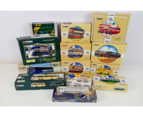 Corgi - Corgi Classics - A boxed fleet of predominately diecast model buses from Corgi. Lot includes Corgi #91839 'Sunbeam Mo