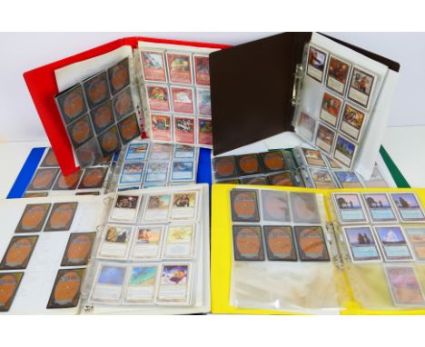 Magic The Gathering - A large collection of Magic The Gathering cards in binders with contents lists divided into colours, cr