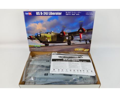Hobbyboss - a boxed model kit 1:48 scale US B-24J Liberator No.81774. The kit appears to be about mint with parts in sealed b