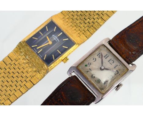 An early 20th century 15 jewel Rolex watch movement and silver Rolex case, the case with Glasgow import marks and case back n