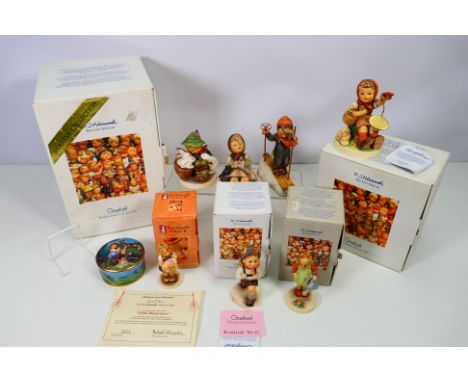 Goebel - A collection of part boxed Hummel figures to include Farewell, Little Gardener, School Boy and other, also includes 