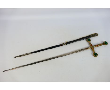 A decorative sword. [W]Note: This lot is not for sale to people under the age of 18. By bidding on this item you are declarin