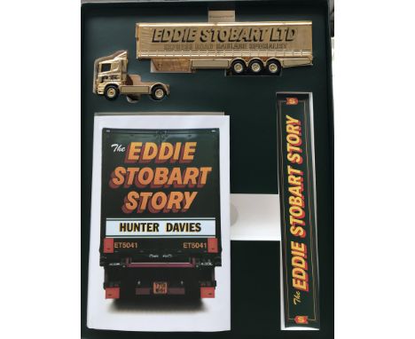 A Corgi The Story of Eddie Stobart Story Box Set (Limited Edition). Including a Book and Gold model Lorry. Boxed #CC86610. An