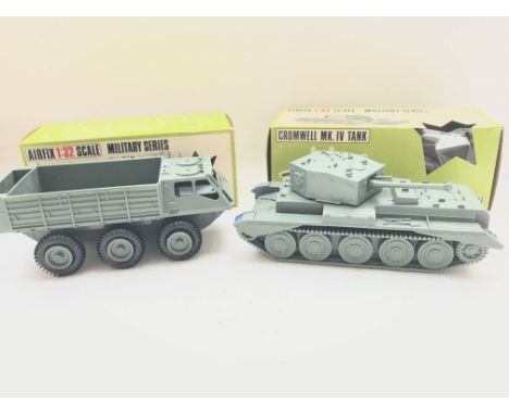 2 x Airfix 1:32 Scale Military Series Vehicles. A Alvis Stalwart and a Cromwell MK.IV Tank both Boxed.