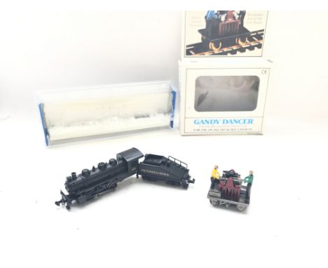 A 'N' Gauge Bachmann USRA 0-6-0 Swither &amp; Tender- PRR Boxed # 50564.And a Bachmann HO Scale Gandy Dancer Both Boxed.