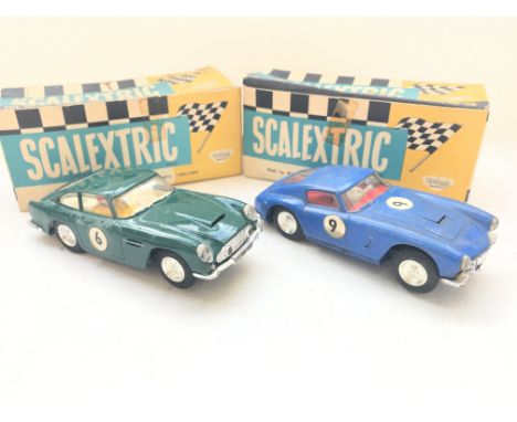 2 X Vintage Scalextric Boxed Cars Including a Ferrari #C.69 and a Aston Martin #C68.