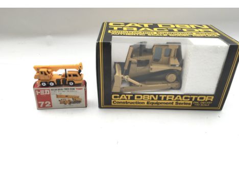 Tomy Nissan Diesel Truck Crane. Boxed. 1:150 scale.NZG Cat D8N Tractor. Boxed. 1:50 scale. Zinc Die-Cast.