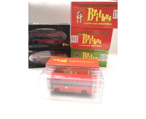 A Collection of 6 Britbus Busses boxed. 1/76 scale “OO”.