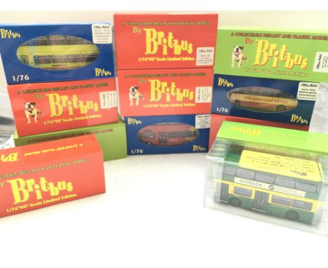 A Collection of 11 Britbus Busses. 1/76 Scale Limited Editions.