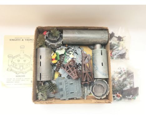 A Marx Knights and Vikings Miniature Play set boxed  - NO RESERVE