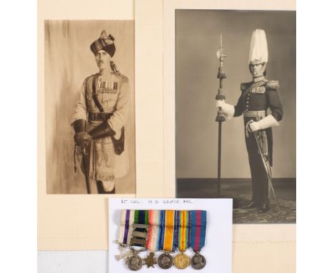 A miniature group of six to Lieut Col Humphrey Gilbert Grace, Indian Army:, GRV Military Cross, Indian General Service Medal 