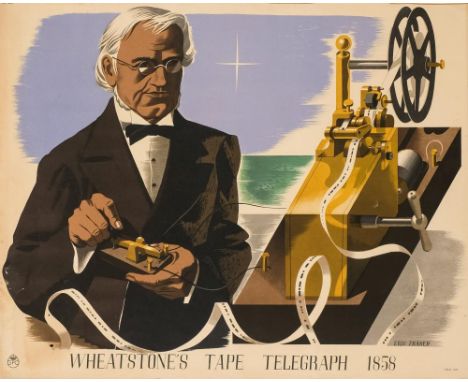 Eric Fraser. A GPO lithograph poster 'Whetstone's Tape Telegraph, 1858':, unframed, 51 x 73cm. 