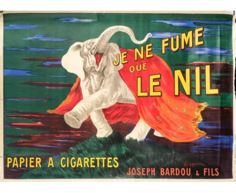 Leonetto Cappiello (1875-1942) French lithograph advertising poster 'Je Ne Fume Que Le Nil', circa 1912:, for 'Joseph Bardou 