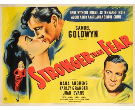 A British Quad poster for 'Stronger Than Fear':, (original title 'Edge of Doom, 1950),  lithograph, printed by Stafford &amp;