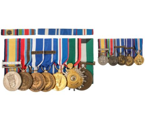 A Gulf War group of seven to '24507518 Cpl W A Wanstall ACC':, Gulf Medal 1990-1991 with clasp, UN Profor, NATO bar Kosovo, N