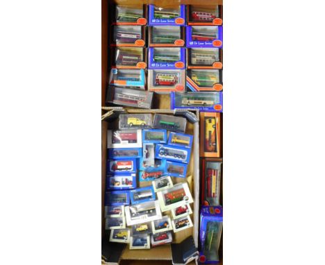 Corgi, Oxford Company and E.F.E.,1/76th scale diecast vehicles: mostly buses, lorries and some saloon cars etc. all boxed.