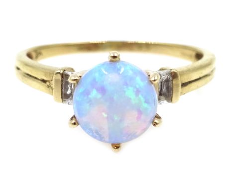 9ct gold opal set ring, hallmarked  Condition Report & Further Details Approx 2gm, size QClick here for further images, condi