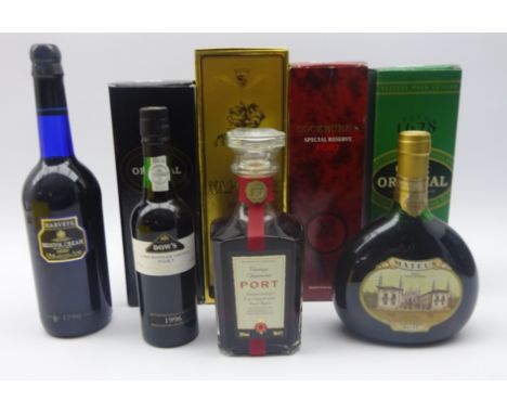 Dow's Late Bottled Vintage Port 1996 37,5cl, Cockburn's Special Reserve Port, boxed, Napoleon Brandy 1ltr, boxed,  two bottle