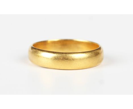 A 22ct gold wedding ring, London 1911, weight 6.6g, ring size approx Q1/2.Buyer’s Premium 29.4% (including VAT @ 20%) of the 