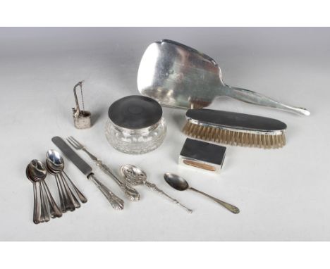 A group of silver items, including a set of eleven coffee spoons, Sheffield 1927 and 1929 by William Gallimore &amp; Sons, a 